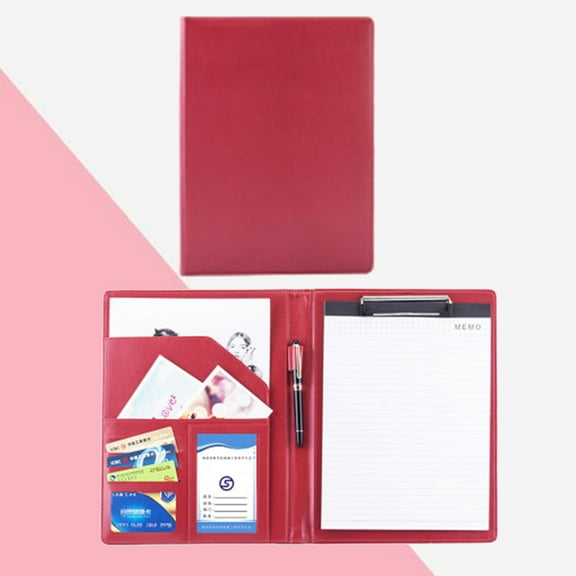 VERDANVERSE Office Folder File Folder Organizer Leather 1Pack Rosy