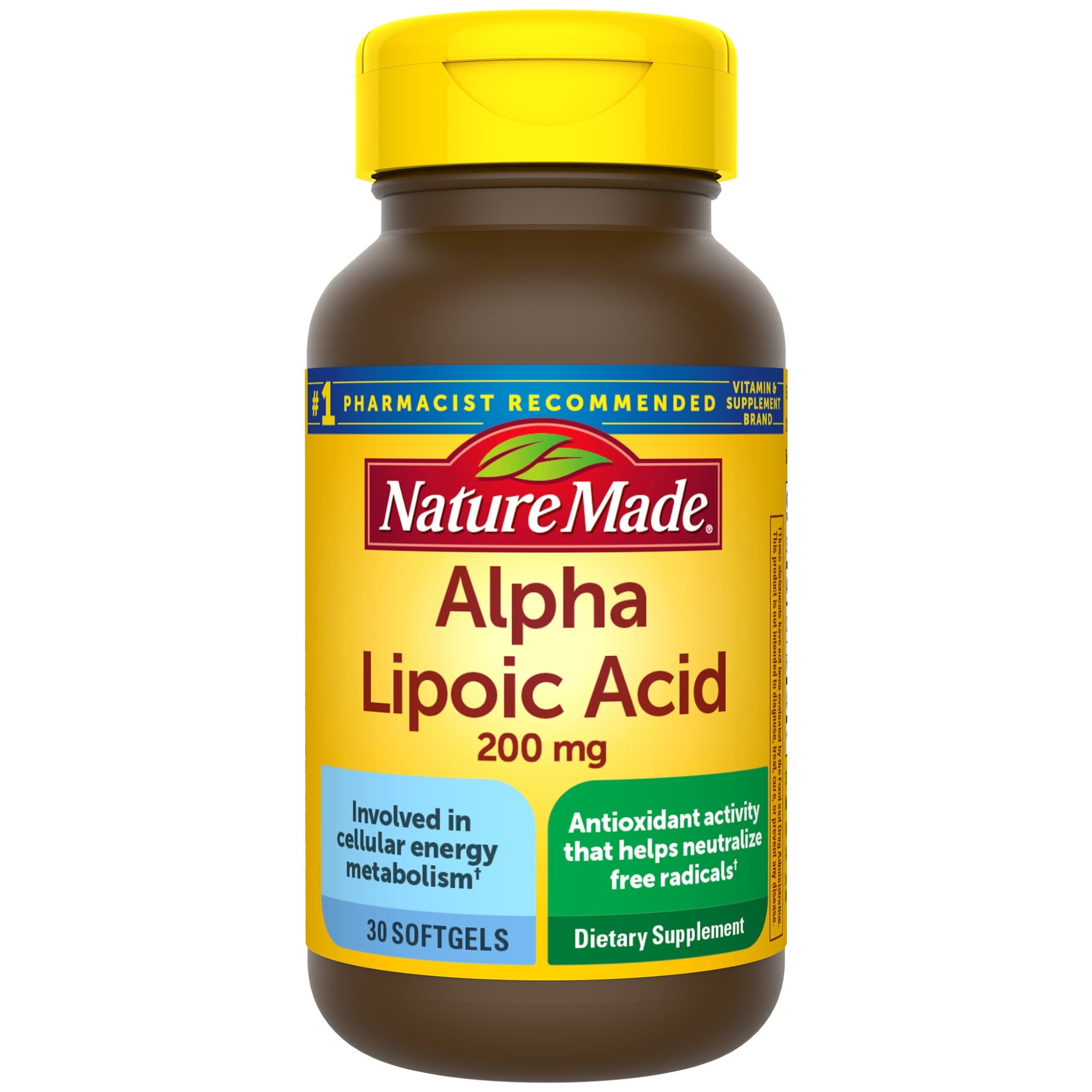 Nature Made Alpha Lipoic Acid 200 mg Softgels, 30 Count for Antioxidant