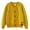 Yellow-C, variant on Tumotour Sweaters Cardigan For Girls Casual Loose Solid Color Cherry Crew Neck Long Sleeved Button Knitted Cardigan Tops