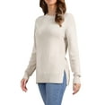 thumbnail image 4 of Pullover Sweaters for Women Long Sleeve Crew Neck Knit Sweater Tops Casual Fall Outfit 2025 XS Apricot, 4 of 6