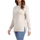 thumbnail image 4 of Suéteres de punto para mujeres, de manga larga, cuello redondo, tops casuales para outfit de otoño 2025 XS albaricoque, 4 of 6