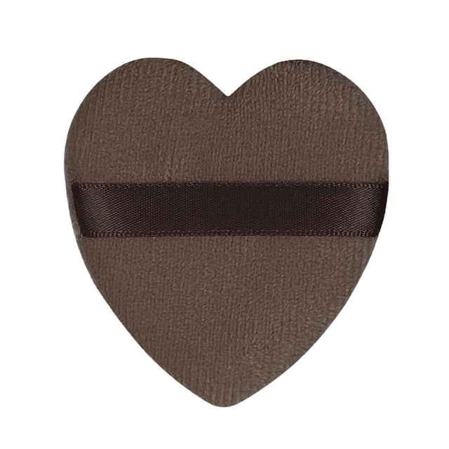 Reusable Love Heart-shaped Velvet Powder Puff Face Soft Cotton Face Sponge Makeup Cosmetics