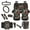 Deer Camo Hunting, variant on Yuyamidu Sunset Car Seat Covers Seaside Seat Belt Cover Armrest Pad Steering Wheel Cover Handbrake Cover Gear Shift Cover Cup Coasters Rearview Mirror Cover 14 Pieces Car Accessories