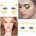 thumbnail image 3 of 12 hojas de pegatinas de tatuaje facial, tatuaje temporal, joyas faciales para mujeres y niñas, maquillaje, fiestas de disfraces de bailarina, 3 of 5