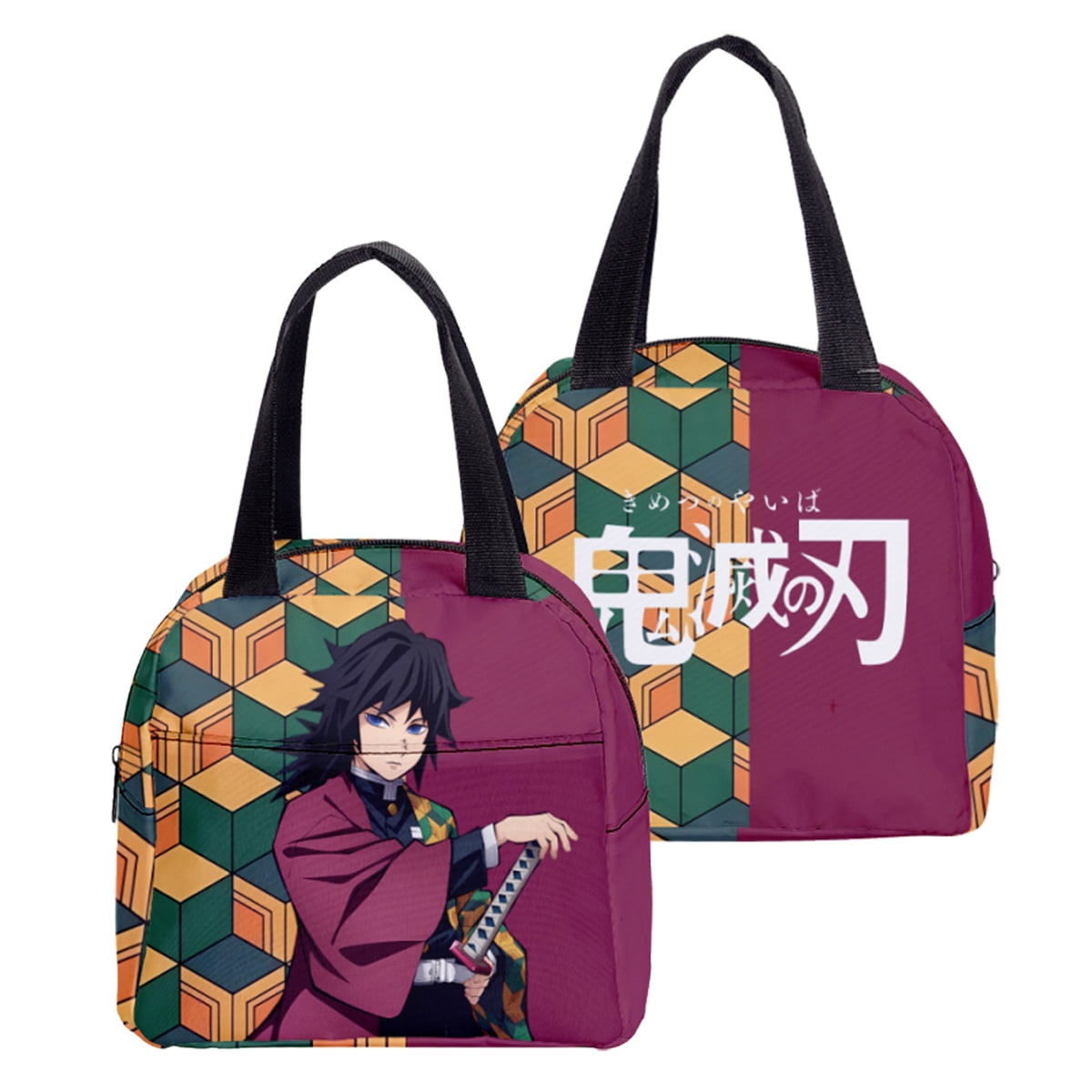 Nezuko Demon Slayer Insulated Lunch Bags for Camping Travel Kimetsu