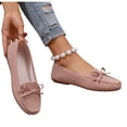 thumbnail image 5 of Women’s Summer Mule Moccasins Wide Width Casual Versatile Slip On Open Back Flats Pink 7, 5 of 7