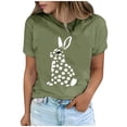 thumbnail image 2 of Tops de Cuello Alto para las Mujeres Amante Impreso Camiseta Cuello Redondo Manga Corta, Poliéster Spandex, 2 of 7
