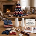 thumbnail image 6 of Americana Christmas Tree Quilt Kit, DIY Holiday Patchwork Sewing Craft Kit, Red White Blue Stars & Stripes Craft Set for Adult Beginners, Gifts for Quilting Lovers(2PCS), 6 of 6