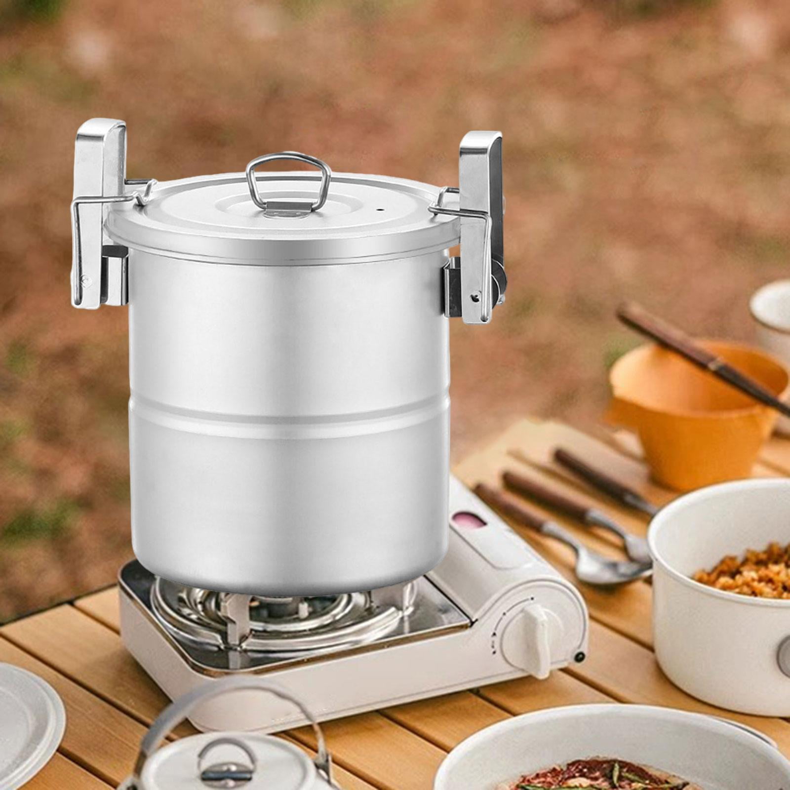 Wswqop Camping Price Rice Cooker Steamer Multifunctional Steam Pot Cooking Utensils for 1 to 2 People