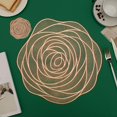 thumbnail image 3 of TidBay Cup Mat Eye-catching Heat Resistant PVC Thickened Rose Flower Shaped Placemat for Home, 3 of 8