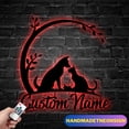 thumbnail image 2 of Handmadetneonsign Custom Tree Dog Cat Metal Wall Art LED Light - Personalized Cat Dog Tree Name Home, 2 of 5