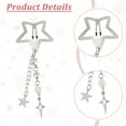 thumbnail image 5 of 5 Pcs 5 Styles Shooting Star Hair Clips Alloy Snap Hair Clips Hair Accessories Silver Hair Clips Metal No Slip Hair Barrettes for Girls Women Hair Making Salon Supplies, 5 of 7
