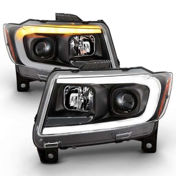 2011-2013 Jeep Grand Cherokee Switchback LED DRL Sequential Projector Headlights