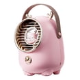 thumbnail image 4 of Ventilador de aire acondicionado portátil de poco ruido, tanque de agua de 250ml, USB, frío multifuncional Rosado mayimx Ventilador de aire acondicionado, 4 of 6