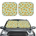 thumbnail image 2 of Zufioo White Polka Dot Sunflower A Print Folding Car Windshield Sun Visor, Anti-ultraviolet Sun Visor, Suitable for Trucks, Vans Car Accessories-Medium, 2 of 6