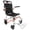 Black and White, variant on Folding Lightweight Transport Wheelchair for Seniors, 220 Lbs Capacity Portable Wheelchair with All-Terrain Wheels, Foldable and Portable Travel Chair with Hand Brakes for Seniors, Fully Assembled