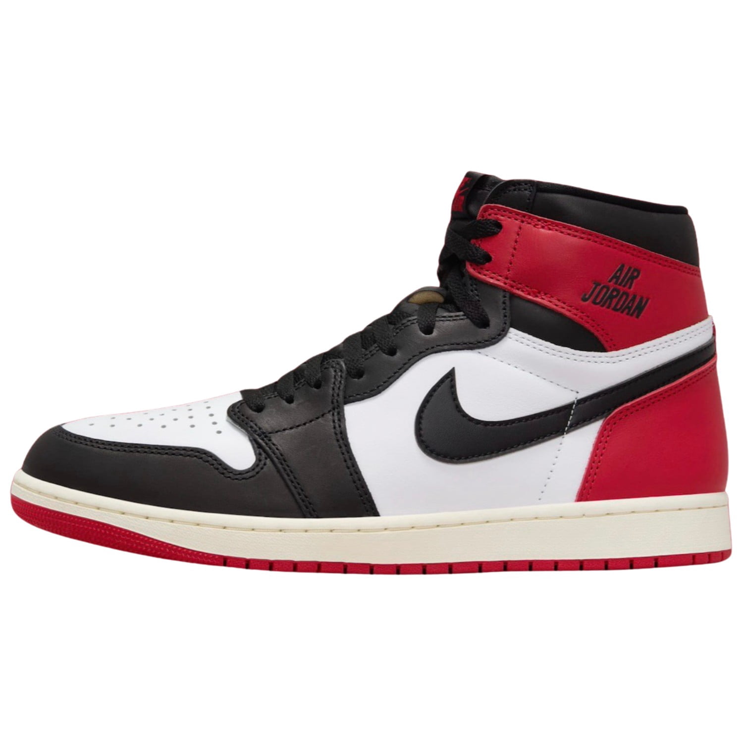 Nike Jordan 1 Retro High OG Men's Shoes, Black/Black/Varsity Red/White, Size 8