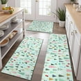 thumbnail image 2 of Light Blue Christmas Tree Pattern Kitchen Rugs Sets Of 3,Kitchen Runner Rugs Non Skid Washable,Decorative Kitchen Floor Mats for Kitchen,Sink,Laundry,17"x30"+ 17"x47" + 17"x59", 2 of 6