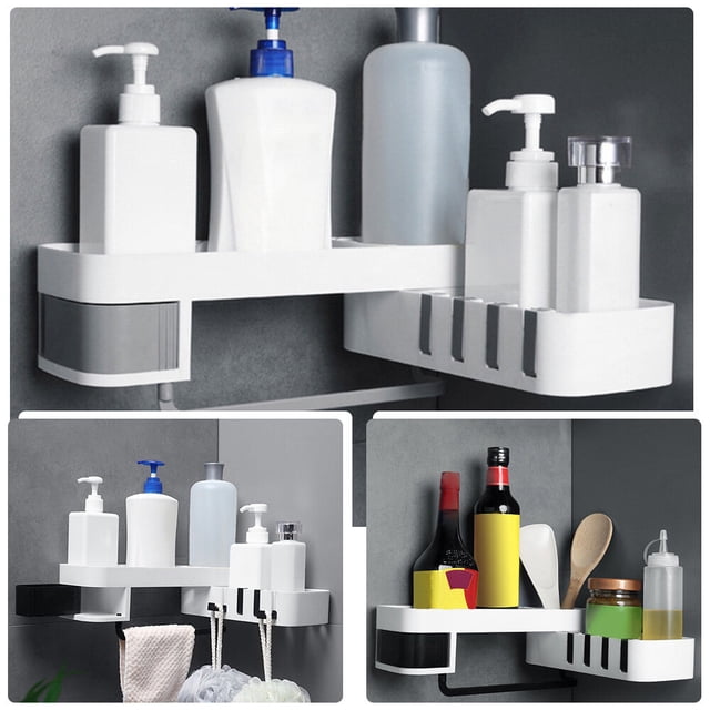 Labymos 1 pcs Étagère d'Angle pour Douche Étagère de Douche pour Salle de Bain Porte-Shampoing Support de Douche Étagère de Rangement de Cuisine Organisateur