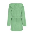 thumbnail image 5 of Long Sleeve Robe for Women Fluffy Loungewear Oversized Hooded Women's Robes Bath Womens Bathrobe Army Green, 5 of 9