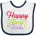 thumbnail image 3 of Inktastic Happy April Fools with Colorful Dots Boys or Girls Baby Bib, 3 of 4