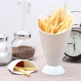thumbnail image 3 of Yesbay Snack Cone Stand + Remove Dip Holder for Fries Chips Finger Food Home Restaurant,Dipping Cone-White, 3 of 6