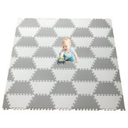 Red Suricata White & Grey Hexamat - Play Spot Foam Mat Puzzle Tiles