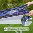 thumbnail image 6 of 36x36 Inch Square Tablecloth with All-Around Elastic Hem, Bohemian Floral Pattern for Card Tables and Patio Entertainment, 6 of 6
