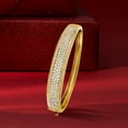 thumbnail image 3 of Ross-Simons 3.00 ct. t.w. Pave Diamond Bangle Bracelet in 18kt Gold Over Sterling, Women's, Adult, 3 of 5