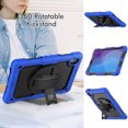 thumbnail image 3 of Case for Lenovo Tab M10 HD 2nd Gen 10.1 Inch 2020 with Screen Protector, 360 Degree Rotating Kickstand Hand Strap Heavy Duty Shockproof Cover with Shoulder Strap, Blue, 3 of 7
