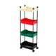 thumbnail image 2 of Zapatero para armario, sala de estar, carrito de refrigerios y frutas, estante de almacenamiento móvil multifuncional de cuatro niveles, estantería para bebés, baño y cocina, estante de almacenamiento, 2 of 6