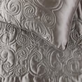 thumbnail image 3 of Designer Silver Full 68 x 18 inch Bed Runner without Pillow Cover, Satin Quilted Bed Scarf, Abstract Modern - Silver Soft, 3 of 5