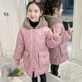 thumbnail image 6 of NAISIBABY Girls Puffer Jackets, Fuzzy Cozy Hooded Solid Color Keep Warm Winter Outwear Pink 6-7T, 6 of 8