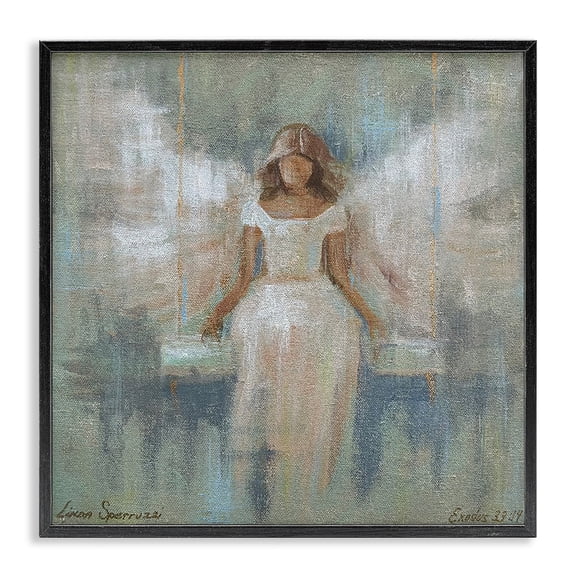 Stupell Industries Dreamlike Restful Angel Black Framed Giclee Art, design by Linda Sperruzzi