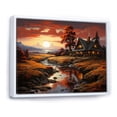thumbnail image 2 of Designart "Country beauty Amber Sunset" Landscapes Floater Framed Canvas Wall Art, 2 of 7