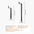 thumbnail image 3 of 2000 lbs A-Frame Trailer Jack with Handle and Rectangular Footpad,15-inch Vertical Travel,Ideal for RVs,Horse Trailers,Utility Trailers and Yachts, 3 of 6