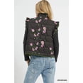 thumbnail image 4 of GARDEN NAKED Ruffled Quilted Floral Snap Down Vest, 4 of 5