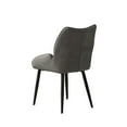 thumbnail image 5 of 4 Luxury Dining Chairs In Velvet - Modern Minimalist For Home & Restaurant. High Rebound Seat, Stable Metal Structure. Ergonomic . Silent Pad. Easy To Clean. Gray 4 Design Comfortable Dining. Seat, 5 of 6