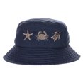 thumbnail image 6 of Panama Jack Infant Bucket Hat - Lightweight, Packable, Beach Sea Life, 2" Brim (Khaki), 6 of 6