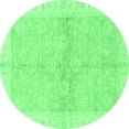 thumbnail image 1 of Ahgly Company Indoor Round Oriental Emerald Green Traditional Area Rugs, 5' Round, 1 of 4