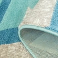 thumbnail image 3 of Ladole Rugs Irish Snowflake Pattern Area Rug Carpet in Blue Aqua Beige (6'5" x 9'5", 200cm x 290cm), 3 of 3