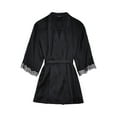 thumbnail image 3 of Journelle Women's Charlotte Short Robe in Black, 3 of 3