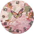 thumbnail image 5 of GZHJMY Wall Clock Butterfly and Blossom 10 Inch Silent Non Ticking Quality Quartz Battery Operated Digital Round Easy to Read for Home Office Kitchen Decorative, 5 of 7