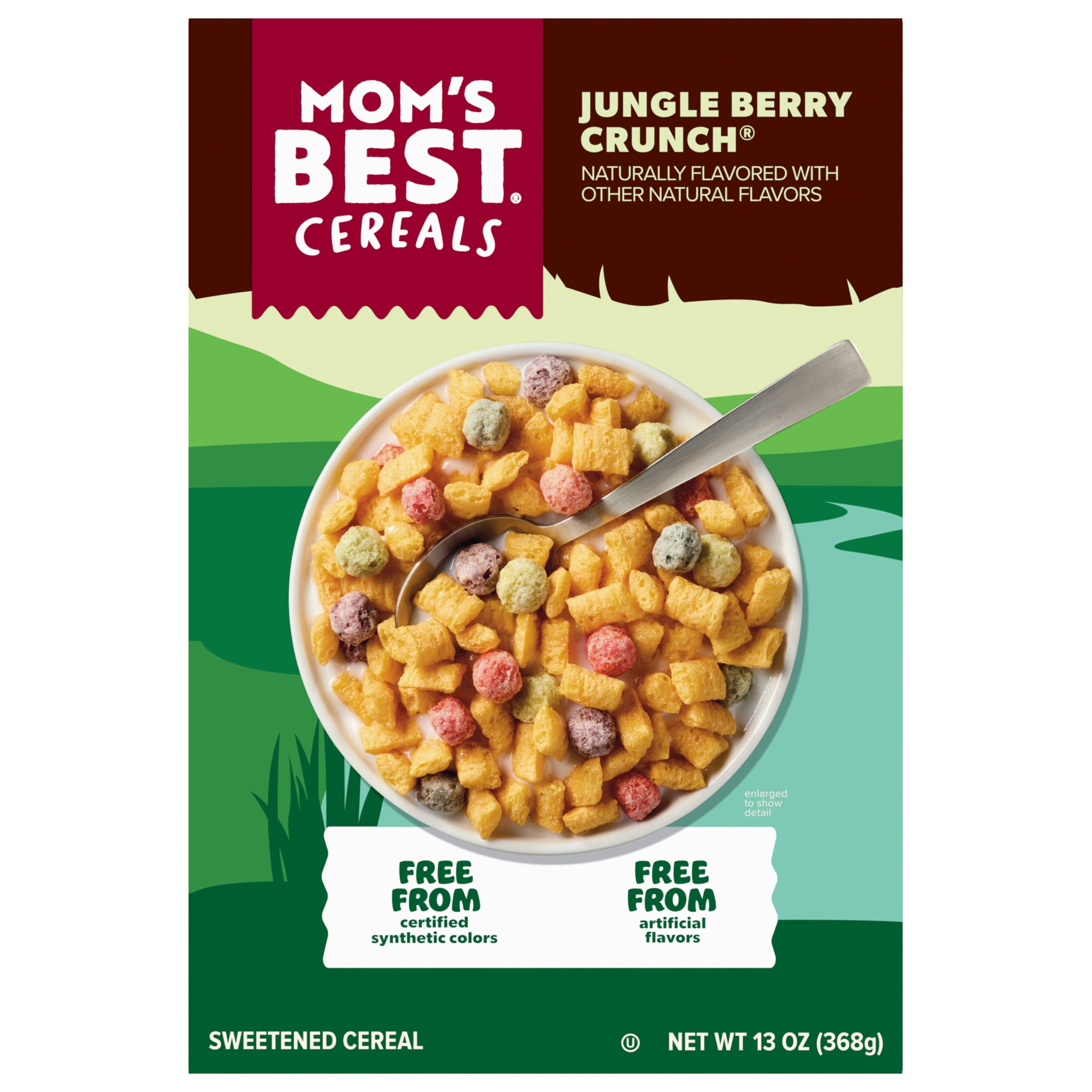 Mom's Best Jungle Berry Crunchy Breakfast Cereal, Kosher Cereal, 13 oz Box