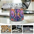 thumbnail image 6 of Yayeee Ashtray with Lid for Cigarette Smokeless Stainless Steel Home Ash Holder, Light Purple Flowers, 6 of 7