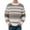 C-Beige406, variant on DHFJKG Mens Vintage Fair Isle Knit Sweaters Thickened Loose Fit Crew High Neck Long Sleeve Knitted Pullover Warm Fall Winter Comfort Jumper Tops