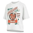 thumbnail image 2 of Women's Pressbox White Miami Hurricanes Rock & Roll Slub-T-Shirt, 2 of 3