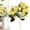 G, variant on 15 Heads Artificial Flowers for Outdoors, 1 Bunches 12 Inch Dahlia Daisies Mum Fake Plants Uv Resistant Faux Flower Cemetery Flowers for Grave Spring Summer Decor Mothers Day Indoor Home (Yellow)