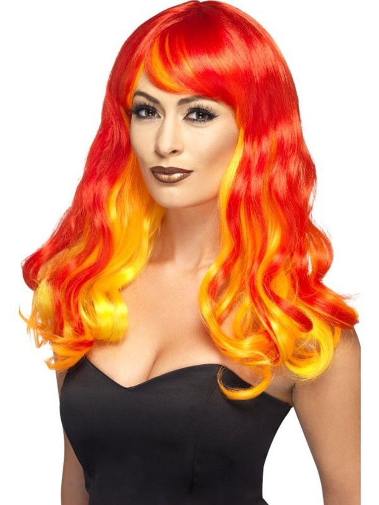 Adult Size Ombre Devil Flame Wig