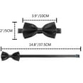 thumbnail image 2 of Hanerdun Kids Bowtie Pre-Tied Neckties Toddler Teen Boys Adjustable Solid Bow Ties Black, 2 of 5
